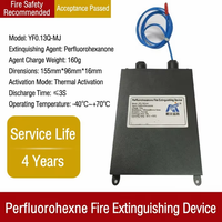 YF0.13Q-MJ Dispositif d'extinction d'incendie à fluoroketone en acier inoxydable, démarrage thermique, température de fonctionnement -40~+70°C, pour armoire anti-incendie