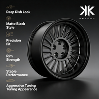 Jantes forgées en alliage d'aluminium noir mat, nouveau design à profil profond, 6061 T6, 20 rayons, type turbine, légères et performantes, 18, 19, 20, 22 pouces