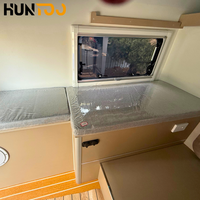 Huntoo Tente de camping légère en fibre de verre renforcée, escamotable, pour pick-up, camping-car, tout-terrain, avec toit relevable