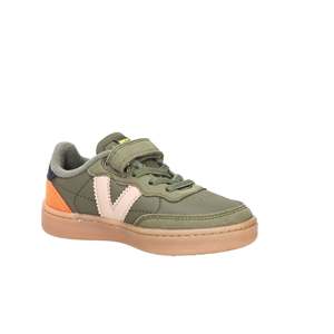 Sneakers per Bambini Victoria Verde Oliva e Arancione con Chiusura in Velcro, Scarpe Casual - Product Image 5