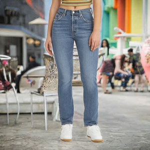 Jeans Levi's Originales para Mujer, Corte Recto, Cintura Media, Color Sólido, Largos, Tallas 26W/28L - Product Image 3