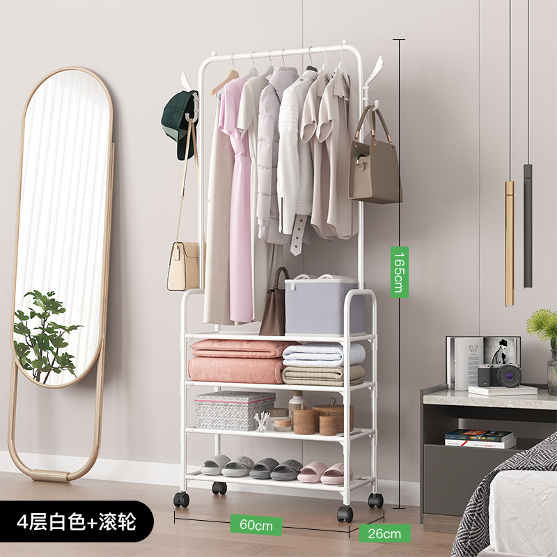 ชั้นวางรองเท้าและหมวก AM, 4 ชั้น, ล้อสีขาว 60 ซม. -- อสังหาริมทรัพย์
