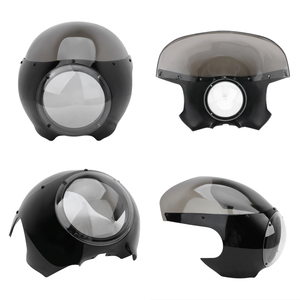 Faro delantero negro para motocicleta, <span class=keywords><strong>carenado</strong></span> de parabrisas para Harley Davidson Sportster Dyna <span class=keywords><strong>Cafe</strong></span> <span class=keywords><strong>Racer</strong></span> - Product Image 4