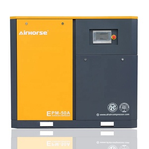 เครื่องอัดอากาศอุตสาหกรรมแบบเงียบ AirHorse รุ่นที่ดีที่สุด 22KW 37KW 55KW PM VF แบบสกรูโรตารี่ พร้อมเครื่องทำลมแห้งและลมอัด - Product Image 4