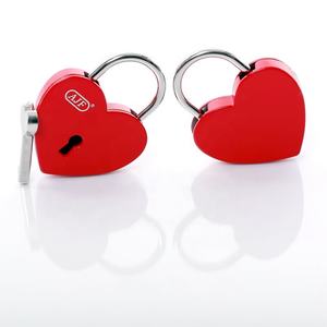 2024 ולנטיין מתנת יום אהבה לב אדום <span class=keywords><strong>padlock</strong></span> פמוט קוראזון עשוי סגסוגת אבץ עמיד - Product Image 1