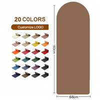 Tapis de yoga en caoutchouc PU végétalien écologique personnalisé, antidérapant, en forme de capsule ovale, blanc beige nude, spécial courbes, effet givré