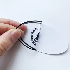 定制防水电脑透明标签标志乙烯基椭圆形贴纸印刷