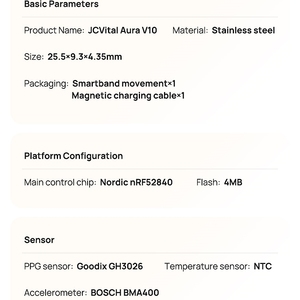 Pulseras Inteligentes JCVital V10 OEM ODM, Pulsera Inteligente de <span class=keywords><strong>Salud</strong></span>, Monitorización de Sueño, Historial de Estrés, Tendencias de Datos - Product Image 4