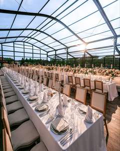 Tente de réception en PVC transparent imperméable avec structure en alliage d'aluminium robuste - pour mariage, fête, exposition - Product Image 4