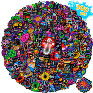 Pegatinas Decorativas Personalizadas de Polipropileno Resistentes a los Rayos UV, Adhesivas, Resistentes a <span class=keywords><strong>la</strong></span> Intemperie, Holográficas, Brillantes, Coloridas, de Neón, para Decoración Navideña - Product Image 6