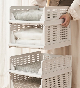 Moderno pieghevole armadio cassetto di stoccaggio PP separatore partizioni <span class=keywords><strong>per</strong></span> cucina bagno abbigliamento pieghevole Rack - Product Image 2