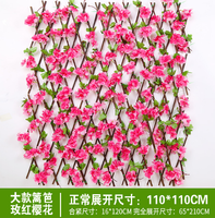 Clôture de fleurs de roses rouges artificielles 120cm Clôture en bois Haies de plantes Haie artificielle de buis pour décoration de jardin extérieur