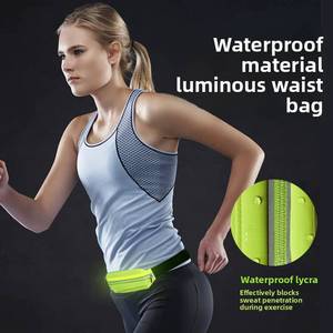 Ceinture lumineuse LED pour activités sportives en extérieur, avec chargement USB, sac de rangement lumineux pour téléphone, motif léopard, pour cyclisme, du fabricant - Product Image 2