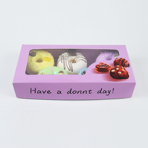 Caja de donuts de papel de grado alimenticio con logotipo impreso personalizado al por mayor con lámina de oro embalaje de panadería desechable barato <span class=keywords><strong>para</strong></span> donuts - Product Image 4