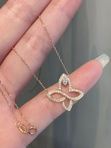 สร้อยคอเพชรแท้ 0.28 กะรัต รูปผีเสื้อตาแมว ทอง 18K จาก Xinfly Fashion เครื่องประดับนำโชค ระยิบระยับ เหมาะสำหรับเป็นของขวัญ - Product Image 5