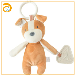 Jouet suspendu 2-en-1 pour berceau de bébé, hochet en peluche douce et anneau de dentition, motifs animaux (ours, girafe, <span class=keywords><strong>vache</strong></span>, lapin), <span class=keywords><strong>doudou</strong></span> pour poussette, cadeau pour nourrisson - Product Image 6