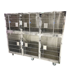 Jaulas para perros de sala de mascotas de clínica de animales de acero inoxidable 304 Jaula de hospital de acero inoxidable Jaula veterinaria para mascotas - Product Image 1