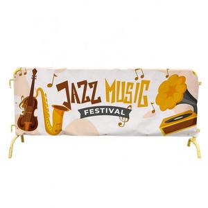 Clôture personnalisée Barricade Bannière Couverture Maille Tissu Publicité Extérieure Slogan Contrôle des Foules Barrière Couvre - Product Image 5