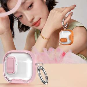 Funda protectora transparente con soporte para auriculares AirPods Pro 3, funda protectora con hebilla. - Product Image 2