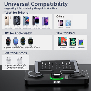 Station de charge sans fil 6 en 1 en alliage d'aluminium pliable et rotative, station de charge pliable pour <span class=keywords><strong>Apple</strong></span> - Product Image 6
