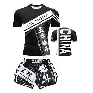 Martial Arts Wear Custom-Made MMA Rash Guard Suit High Quality Men Bjj Fitness <strong>Grappling</strong> Tracksuit and <strong>Shorts</strong> - Product Image 4
