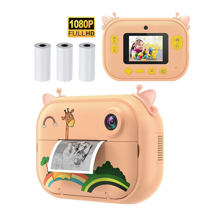 Instant Print Camera Voor Kids Meisjes Jongens Digitale Video Camera Film Hd 1080P Camera Speelgoed//