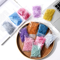 Paquete de 100 Clips de Papel Coloridos, Suministros de Oficina, Mini Clips Bonitos de 28 mm