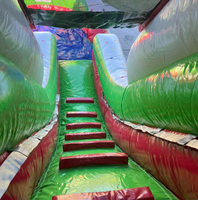 Toboggan gonflable commercial de Noël, toboggan gonflable en forme d'homme en pain d'épices pour enfants, fête de Noël et attraction de centre commercial