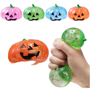 Nouveau jouet anti-stress en forme de citrouille en TPR pour Halloween - Super doux, unisexe, pour enfants et adultes, format de poche, thérapeutique - Product Image 1