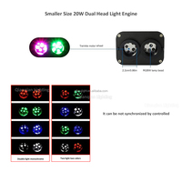 Kit de plafonnier étoilé pour voiture 20W à double port avec 4m 900 étoiles à effets scintillants, contrôle APP RF pour plafond de voiture et camion