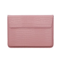 Housse étanche en cuir PU de style crocodile pour ordinateur portable avec fonction de support