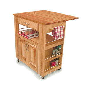 Petite armoire <span class=keywords><strong>de</strong></span> cuisine française moderne, Table d'île avec rangement et support - Product Image 4