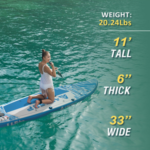 Tabla de <span class=keywords><strong>Paddle</strong></span> Surf Inflable OEM de 11.5 pies con Tecnología Drop Stitch, 33 Pulgadas de Ancho Extra, <span class=keywords><strong>SUP</strong></span> Rígido para Turismo con Accesorios Completos - Product Image 2