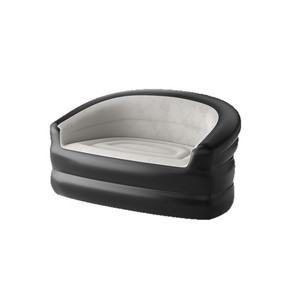 Canapé gonflable double gris en PVC floqué, portable, pour l'extérieur et l'intérieur, camping, canapé pneumatique YW27507 - Product Image 1