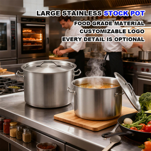 Set di <span class=keywords><strong>Pentole</strong></span> Grandi da 30 Quarti in Acciaio Inox, Pentola per Zuppa con Fondo Composito per Uso Commerciale Intensivo - Product Image 6