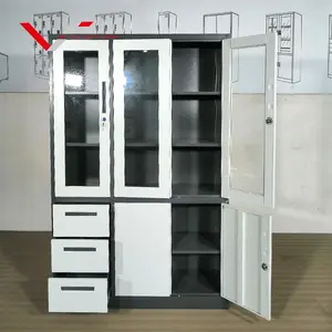 Giá rẻ tùy chỉnh 3 cửa văn phòng tập tin tủ tủ thép nộp hồ sơ kim loại lưu trữ tủ