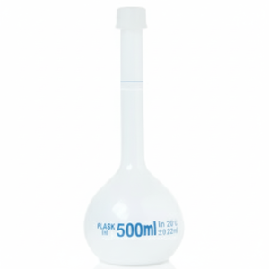 Frasco Erlenmeyer de 500 ml con tapa de polipropileno, volumétrico, de polipropileno, para uso químico en laboratorio, LW311701 - Product Image 1