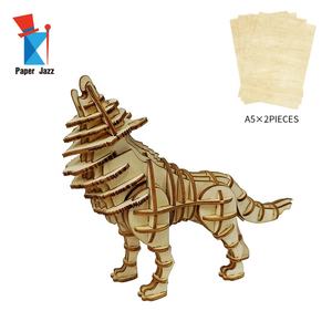 Chine <span class=keywords><strong>Puzzle</strong></span> Factory Kit <span class=keywords><strong>de</strong></span> modèle <span class=keywords><strong>de</strong></span> <span class=keywords><strong>loup</strong></span> <span class=keywords><strong>de</strong></span> <span class=keywords><strong>puzzle</strong></span> en bois 3D personnalisé - Product Image 3