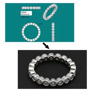 Oem ODM đồ trang sức mỹ nhà sản xuất 14k 18k tùy chỉnh vòng 925 bạc mạ vàng cung cấp tùy chỉnh thực hiện đồ trang sức - Product Image 4