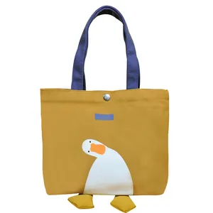 Best selling Children reusable ECO friendly foldable cute girls canvas tote bag cute Kids tote cotton Bags