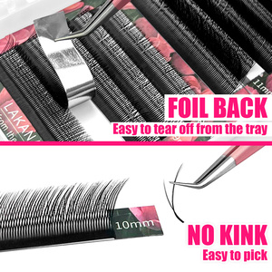 LAKANAKU volpe occhi a forma di YY ciglia estensione 0.07mm YY ciglia ciglia e brasiliano Volume morbido visone YY ciglia Y Cilios - Product Image 3