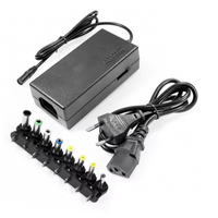 Adaptateur secteur universel pour ordinateur portable 96W DC pour Asus - 12V/15V/16V/19V/20V/24V 4.5A Chargeur noir 2 broches/3 broches Câble de 1,5 m