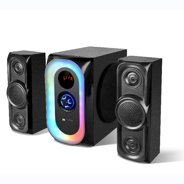 High Quality Home Theater System with RGB Light Circle Surround Sound USB FM Radio-Wireless Multimedia Speakers for Music