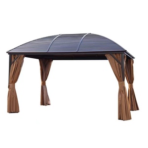 <span class=keywords><strong>Pavillon</strong></span> de jardin extérieur <span class=keywords><strong>en</strong></span> aluminium de haute qualité avec toit ouvrant simple 3*3m, tente de jardin Santorini Deluxe à toit rigide - Product Image 5