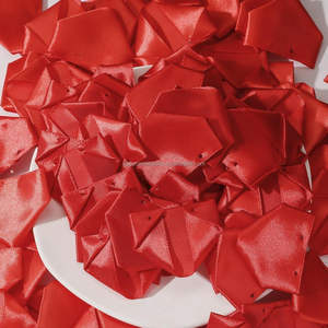 Pétalos de Rosa Pre-fabricados Rojos OKAY, <span class=keywords><strong>Cinta</strong></span> de <span class=keywords><strong>Raso</strong></span> para Rosas Eternas, Flores Hechas a Mano para el Día de San Valentín - Product Image 5