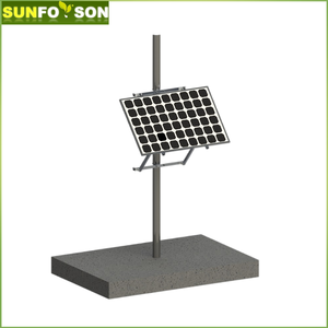 Bảng điều khiển năng lượng mặt trời hệ thống khung gắn cực đơn cho các ứng dụng ngoài lưới thép hình ống - Product Image 1