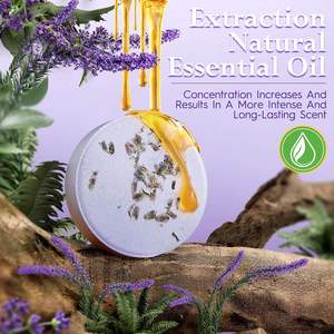Aromatherapy Eco-Friendly Organic Shower Steamers with <strong>Essential</strong> <strong>Oils</strong> Lavender &amp; <strong>Rose</strong> Dried Flowers Bath Salt Tablets Set - Product Image 5