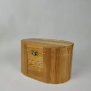 Oval Wooden Cremation Urn