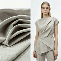 YACHITEX Tissu en lin de haute qualité sur mesure, 55% lin, 45% coton, teint, pour vêtements