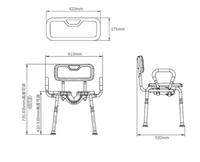Asiento de Ducha con Capacidad de Carga de 150 kg para Personas Mayores, Silla de Soporte de Seguridad para Baño, Silla de Ducha de Aluminio con 6 Niveles de Altura Ajustables, Diseño Ergonómico